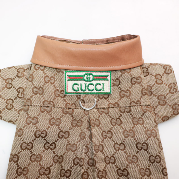 Goochi Monogram Cape with Beret Hat - Image 7