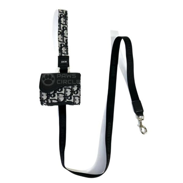 Chewing Dogior Monogram Pouch & Leash