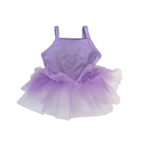 Chewnel Rhinestone Glamour Logo Designer Dog Dress - Image 4