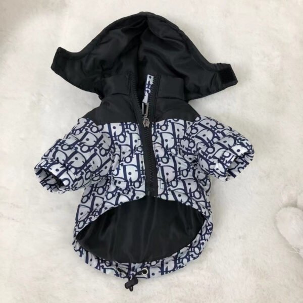 Dogior Monogram Designer Dog Winter Jacket w/Detachable Hood - Image 3
