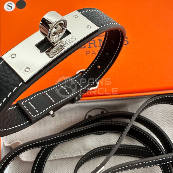 Furmes Kelly Black Leather Collar & Leash - Image 5