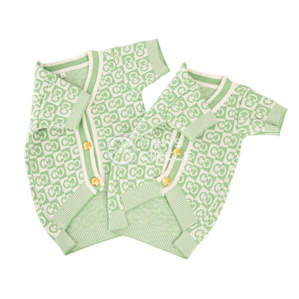 Goochi Checkered Monogram Cardigan - Image 4