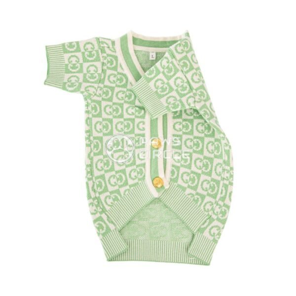 Goochi Checkered Monogram Cardigan - Image 5