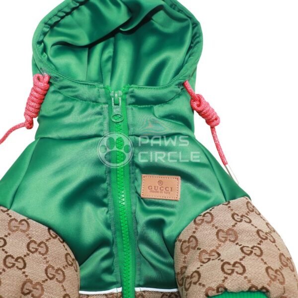 Goochi Monogram Puffer Hooded Jacket - Image 5