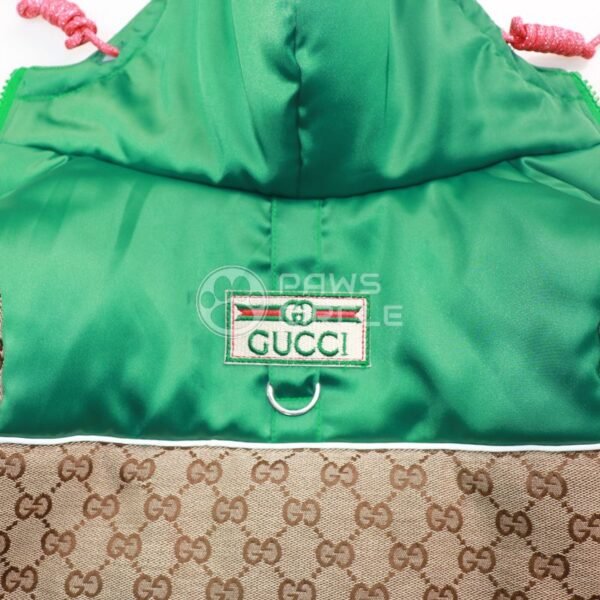 Goochi Monogram Puffer Hooded Jacket - Image 6