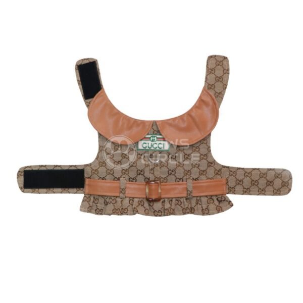 Goochi Monogram Leather Vest - Image 4