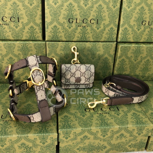 Goochi Monogram Pouch, Harness & Leash - Image 7