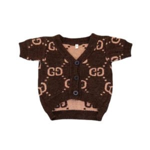 Pawcci Elegant  Monogram Designer Dog Cardigan Sweater