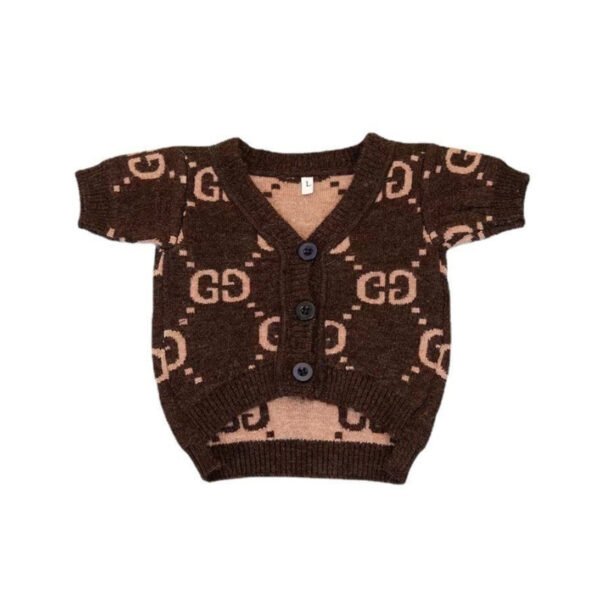 Pawcci Elegant  Monogram Designer Dog Cardigan Sweater
