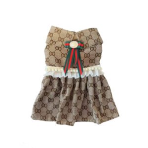 Pawcci Elegant Monogram Designer Dog Dress