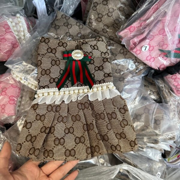 Pawcci Elegant Monogram Designer Dog Dress - Image 3