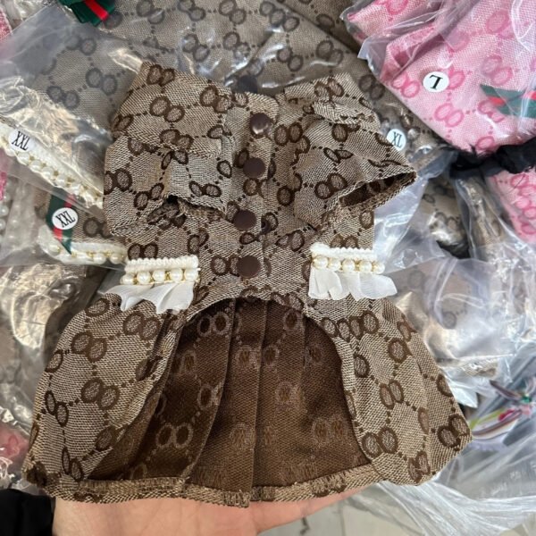 Pawcci Elegant Monogram Designer Dog Dress - Image 4