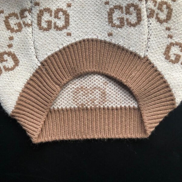 Pawcci  Monogram Beige Dog Sweater - Image 3