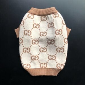 Pawcci  Monogram Beige Dog Sweater