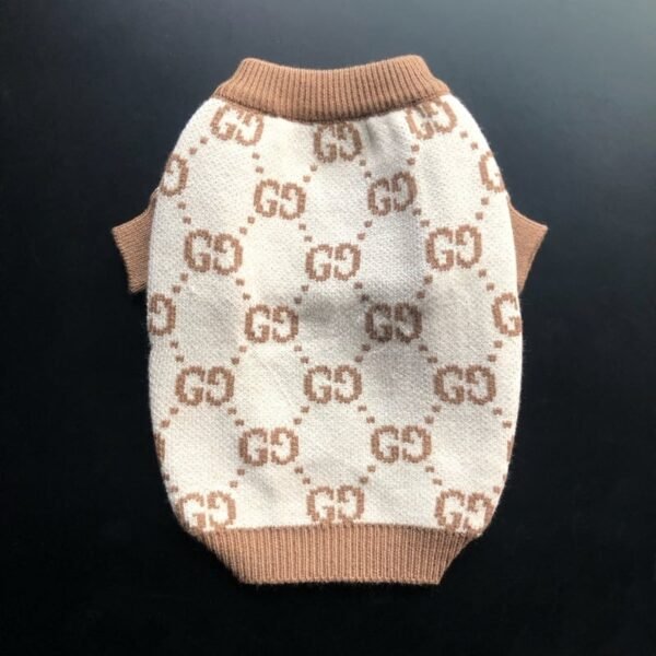 Pawcci  Monogram Beige Dog Sweater