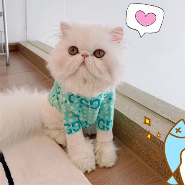 Pawcci Pastel Monogram Designer Dog Turtleneck Sweater - Image 8