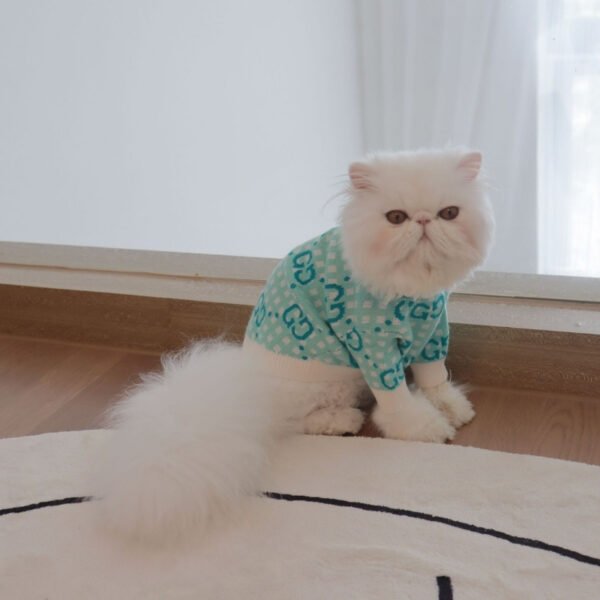 Pawcci Pastel Monogram Designer Dog Turtleneck Sweater - Image 7