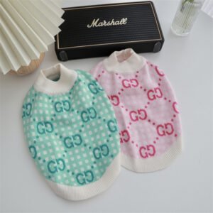 Pawcci Pastel Monogram Designer Dog Turtleneck Sweater