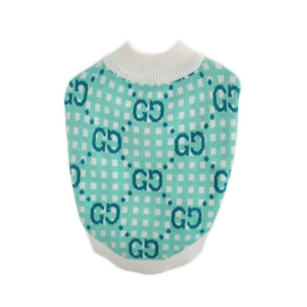 Pawcci Pastel Monogram Designer Dog Turtleneck Sweater - Image 6