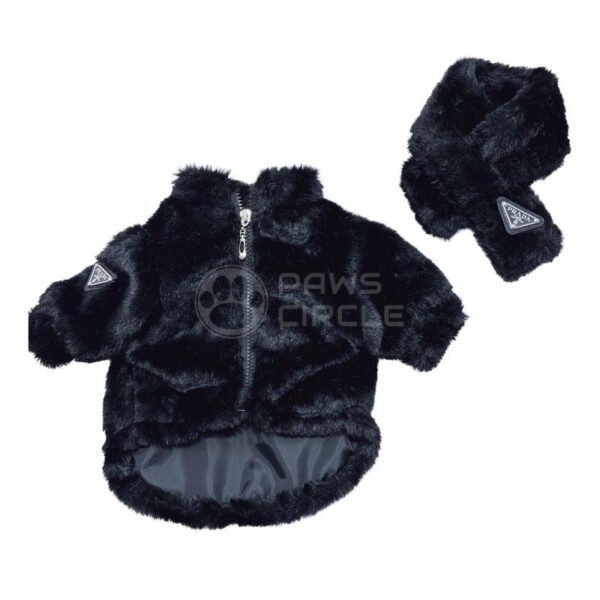 Pawda Fur Coat with Scarf - Image 2