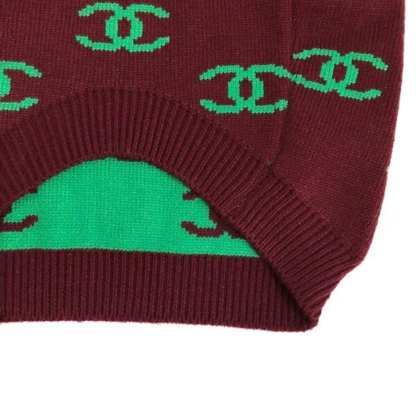 Chewnel Maroon Knit Sweater - Image 4