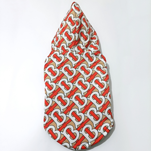 Furberry Tangled Monogram Designer Dog Hooded Zipper Vest for Winter - Image 3