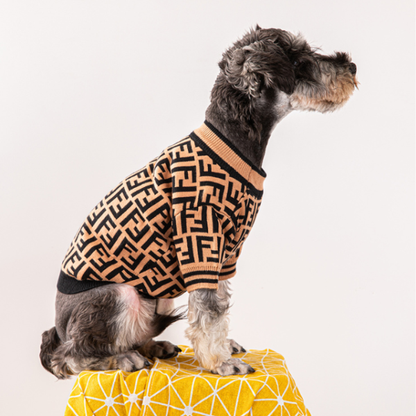 Black Details Designer Dog Sweater - Image 5