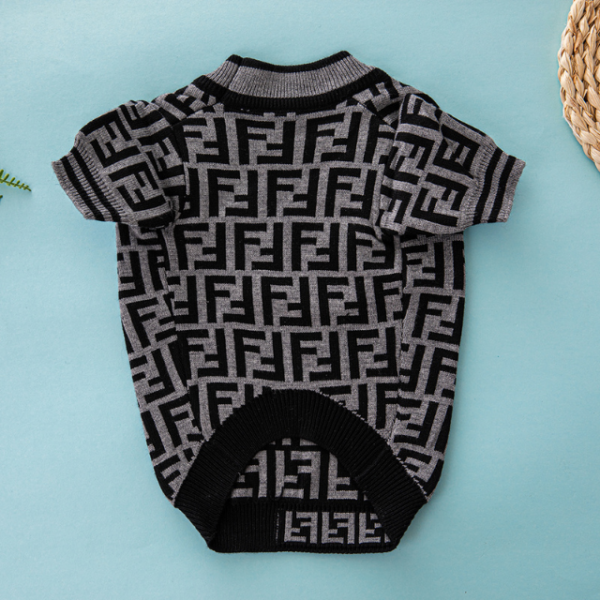 Furdi Grey Edge Designer Dog Sweater - Image 3