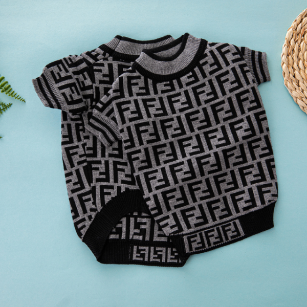 Furdi Grey Edge Designer Dog Sweater - Image 2