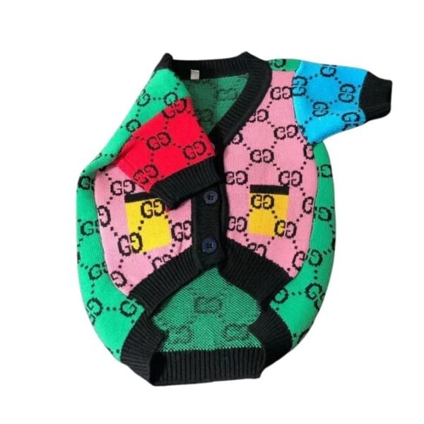 Double G Multicolour Monogram Cardigan - Image 3