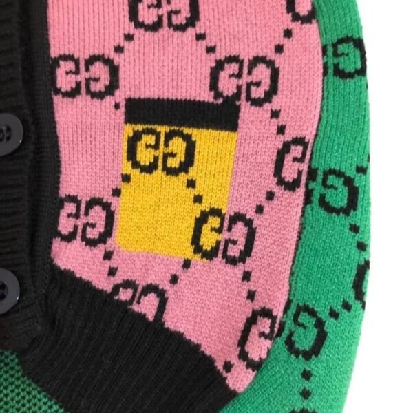 Double G Multicolour Monogram Cardigan - Image 4