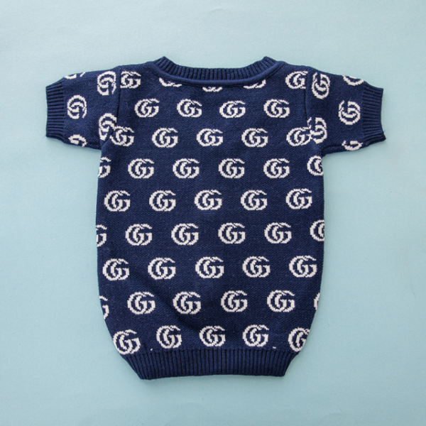 Pawcci Navy Blue Designer Dog Cardigan Sweater - Image 3