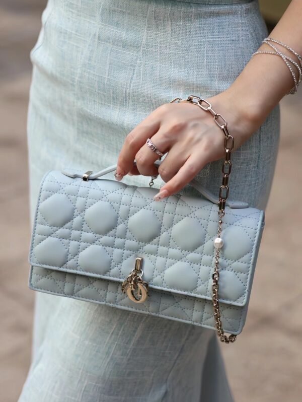 Blue luxury high-end women's handbag - Image 12