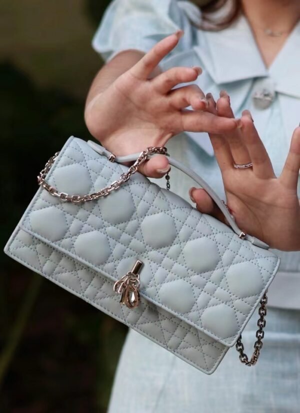 Blue luxury high-end women's handbag - Image 11