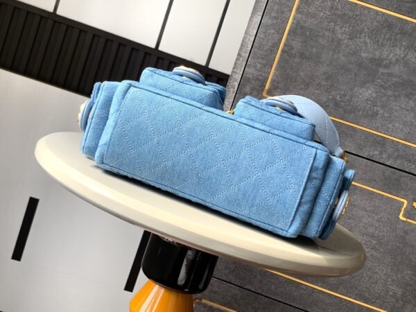 Luxury fashion designer light blue shoulder bag - Image 14