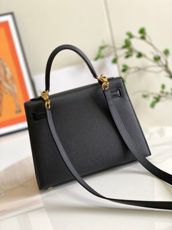 Luxury stylish designer classic black handbag - Image 3