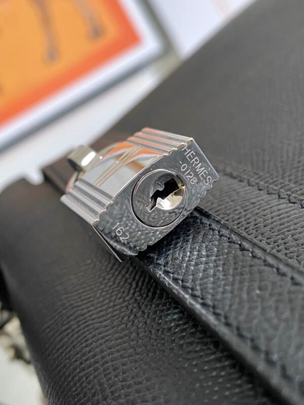 Luxury stylish designer classic black handbag - Image 15