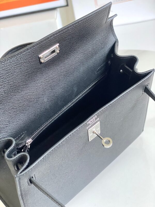 Luxury stylish designer classic black handbag - Image 19